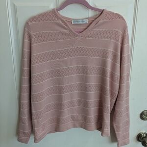 Vintage Givenchy Sport Pink V-Neck Swester
